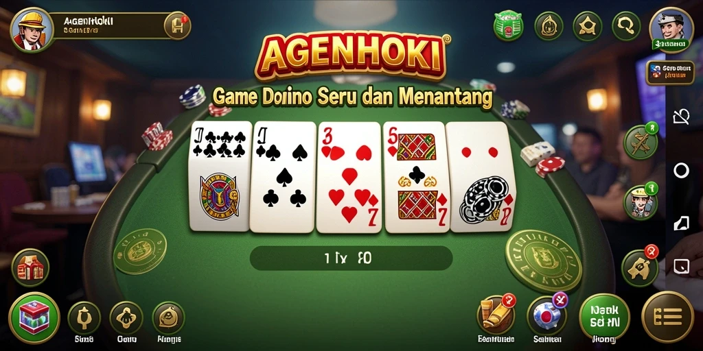 Tampilan permainan domino yang interaktif dan menarik.