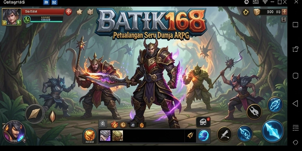 Tampilan menarik dari gameplay ARPG di BATIK168.