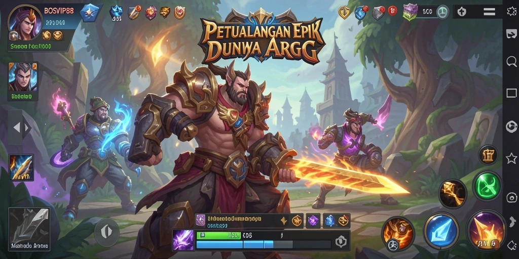 Tampilan gameplay seru di dunia ARPG BOSVIP88.