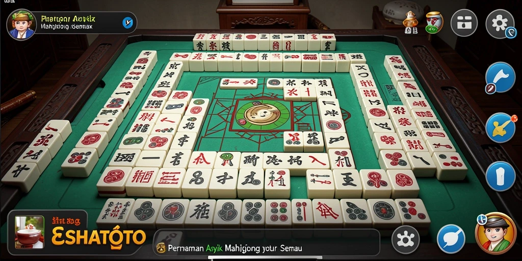 Tampilan menakjubkan dari gameplay Mahjong ESHATOTO.