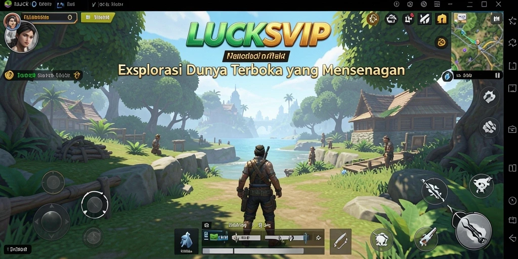 Tampilan gameplay LUCKSVIP yang penuh dengan petualangan Open World.