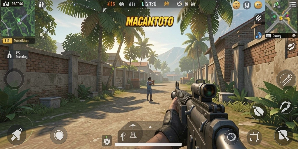 Tampilan gameplay menegangkan dalam permainan TPS MACANTOTO.