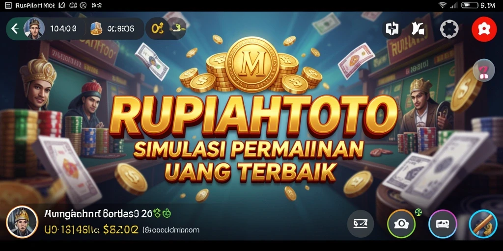 Tampilan menarik dari gameplay RUPIAHTOTO yang menggambarkan simulasi uang.