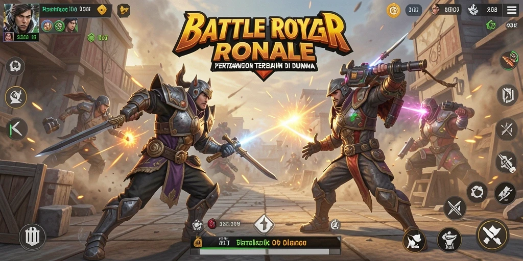 Gameplay Battle Royale yang mendebarkan di V07 saat pertarungan berlangsung.